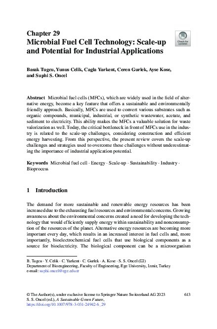(PDF) Microbial Fuel Cell Technology: Scale-up and Potential for ...