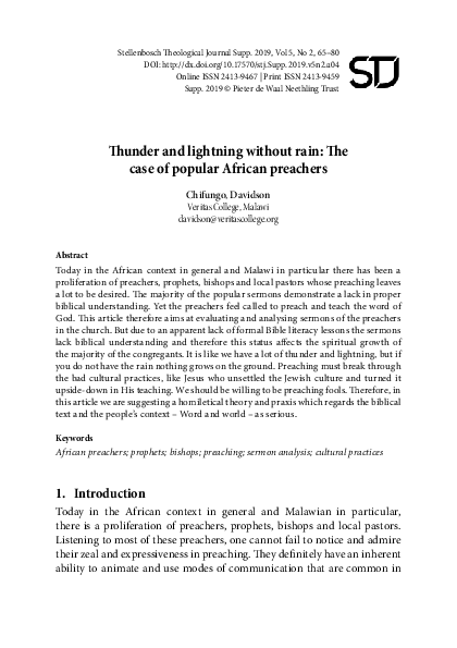 (PDF) Thunder and lightning without rain