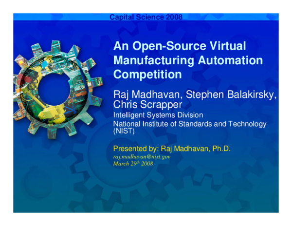(PDF) An open-source virtual manufacturing automation competition