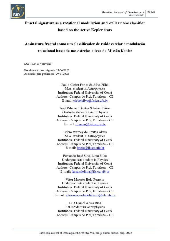 (PDF) Fractal signature as a rotational modulation and stellar noise ...