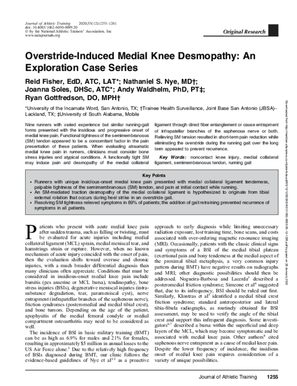 (PDF) Overstride-Induced Medial Knee Desmopathy: An Exploration Case Series