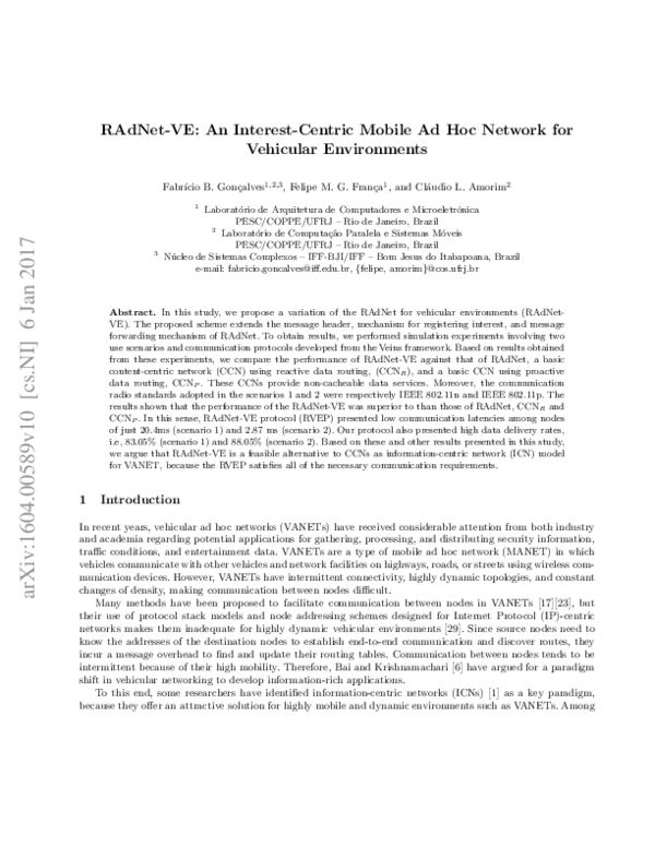 (PDF) RAdNet-VE: An Interest-Centric Mobile Ad Hoc Network for ...