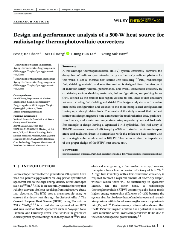 (PDF) Design and performance analysis of a 500-W heat source for ...