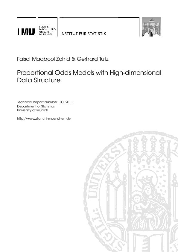 (PDF) Proportional Odds Models with High-Dimensional Data Structure