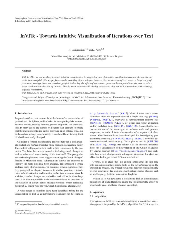 (PDF) InVITe - Towards Intuitive Visualization of Iteration over Text