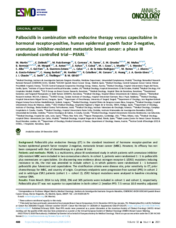 (PDF) Palbociclib in combination with endocrine therapy versus ...