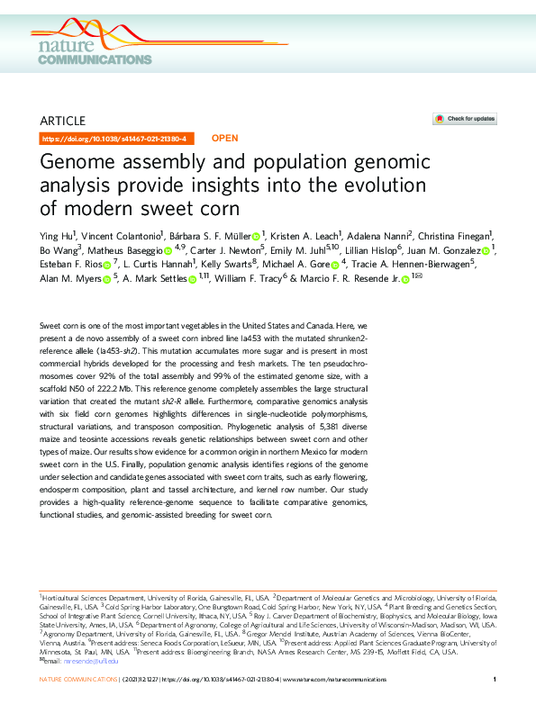 (PDF) Genome assembly and population genomic analysis provide insights ...