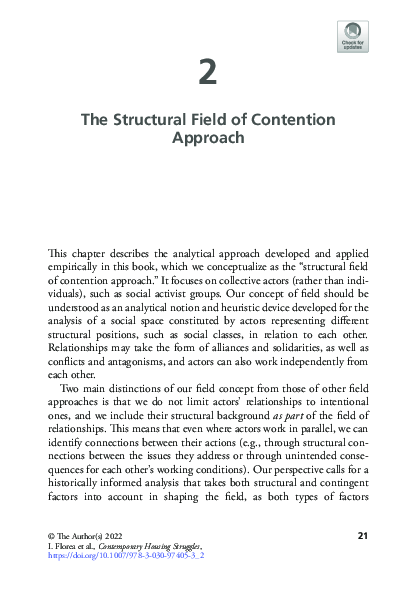 (PDF) The Structural Field of Contention Approach
