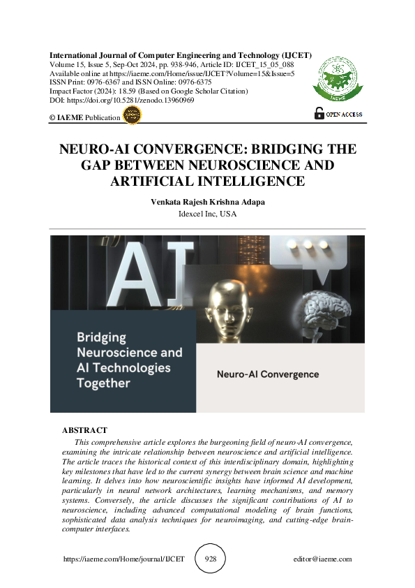 (PDF) NEURO-AI CONVERGENCE: BRIDGING THE GAP BETWEEN NEUROSCIENCE AND ...