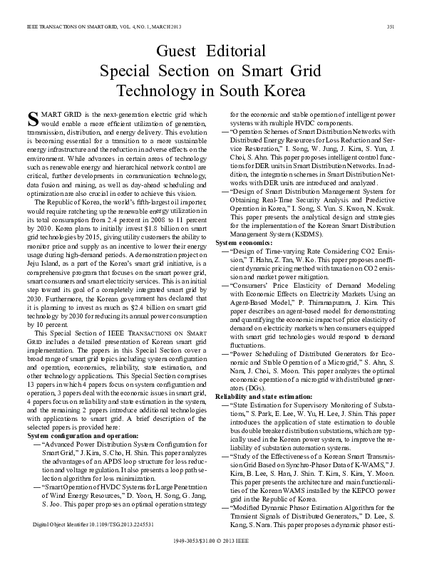 (PDF) Guest Editorial Special Section on Smart Grid Technology in South ...