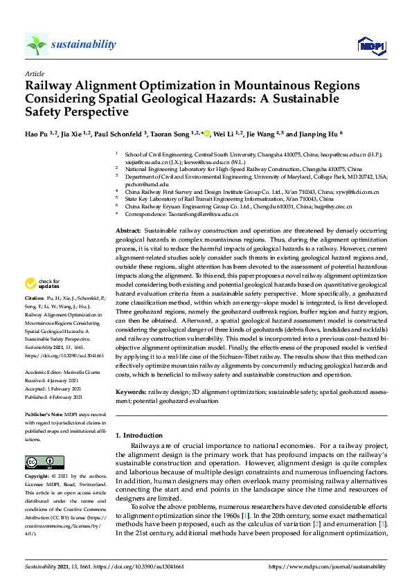 (PDF) Railway Alignment Optimization in Mountainous Regions Considering ...