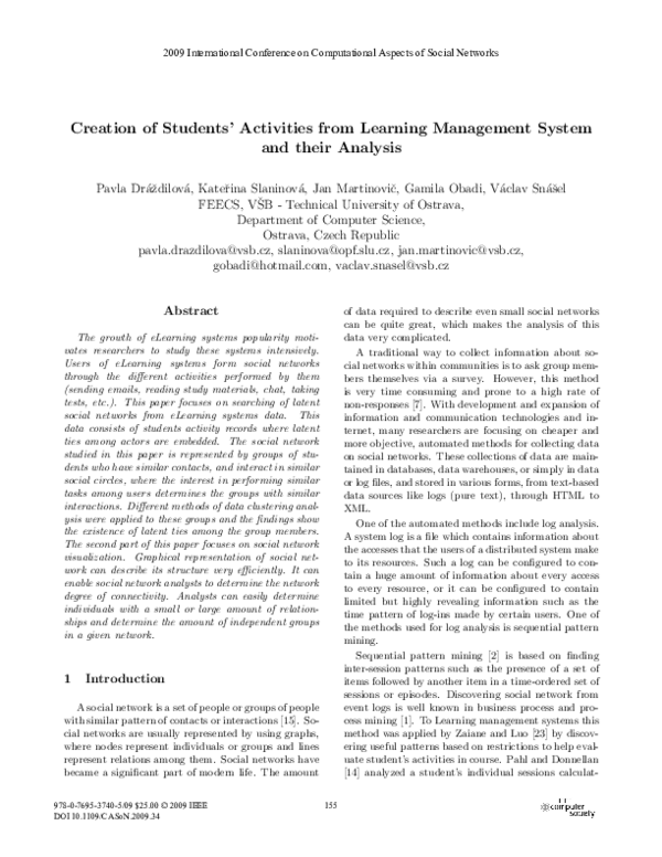 (PDF) Creation of Students' Activities from Learning Management System ...