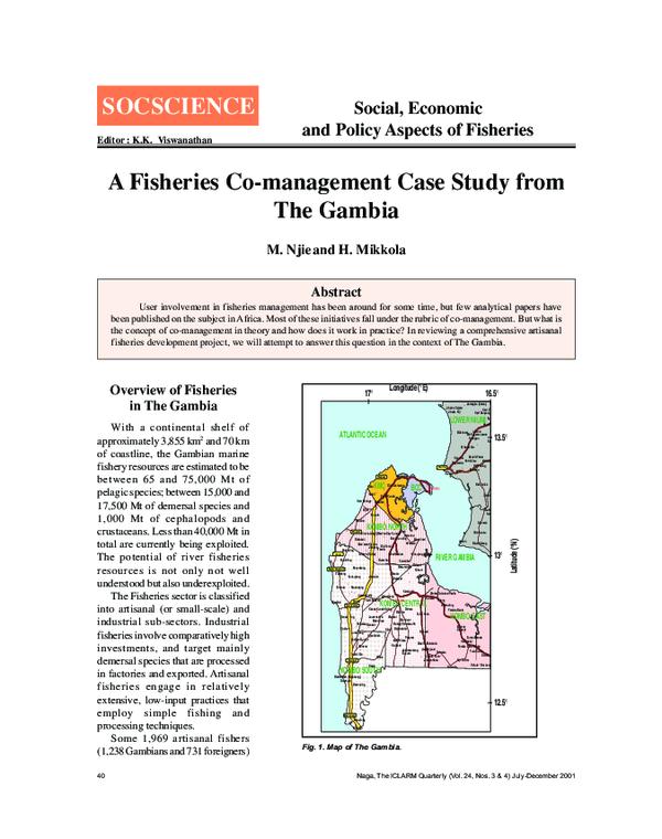 (PDF) A Fisheries Co-management Case Study from The Gambia