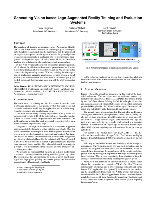 (PDF) Generating vision based Lego augmented reality training and ...