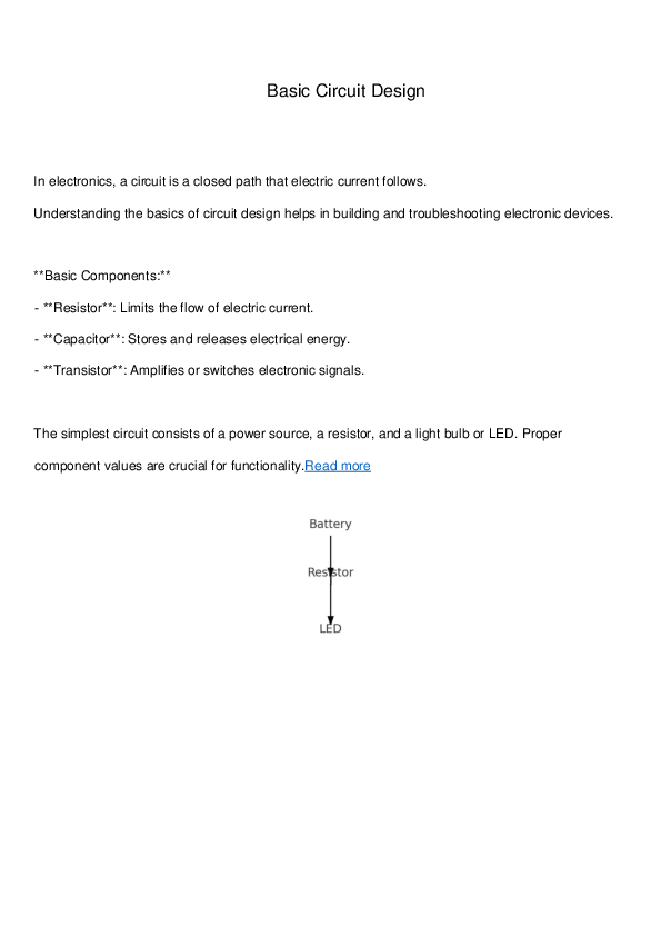 (PDF) An In-Depth Introduction to Basic Circuit Design: Understanding ...