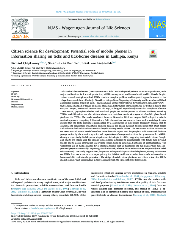 (PDF) Citizen science for development: Potential role of mobile phones ...