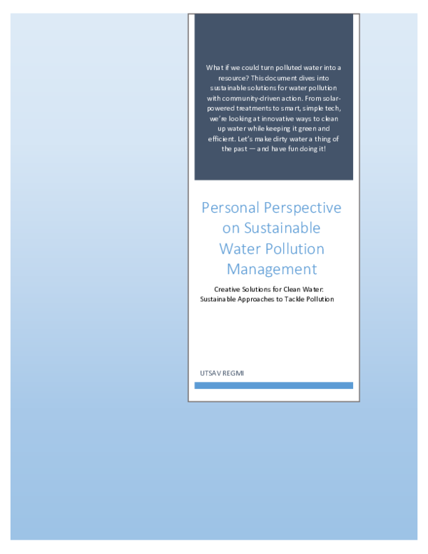 (PDF) WATER MANAGEMENT