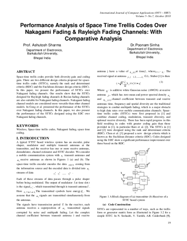(PDF) Performance Analysis of Space Time Trellis Codes Over Nakagami ...