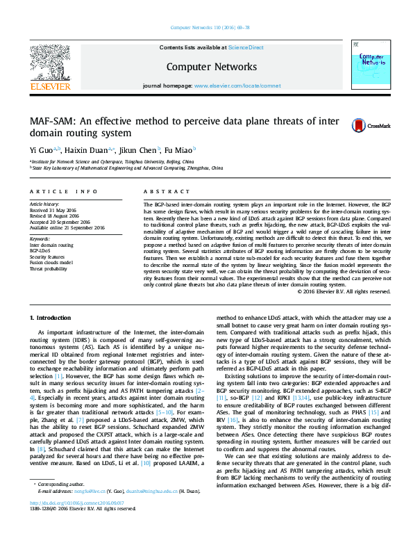 (PDF) MAF-SAM: An effective method to perceive data plane threats of ...
