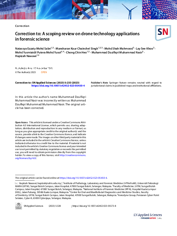 (PDF) Correction to: A scoping review on drone technology applications ...