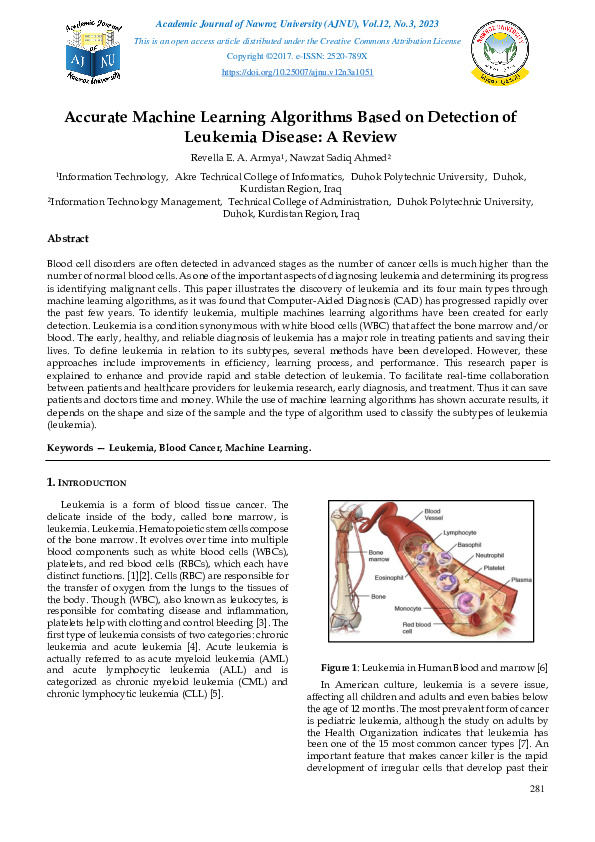 (PDF) Accurate Machine Learning Algorithms Based on Detection of ...