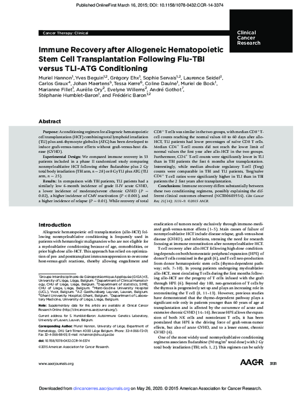 (PDF) Data from Immune Recovery after Allogeneic Hematopoietic Stem ...