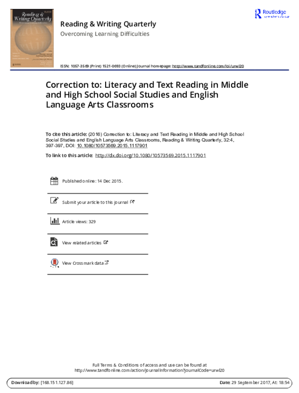 (PDF) Correction to: Literacy and Text Reading in Middle and High ...