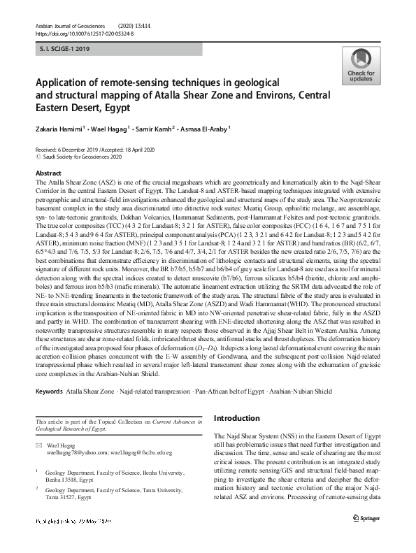 (PDF) Application of Remote Sensing Techniques in Geography