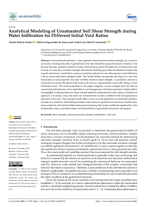 (PDF) Analytical Modeling of Unsaturated Soil Shear Strength during ...