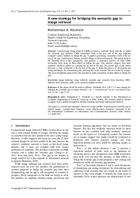 (PDF) A new strategy for bridging the semantic gap in image retrieval