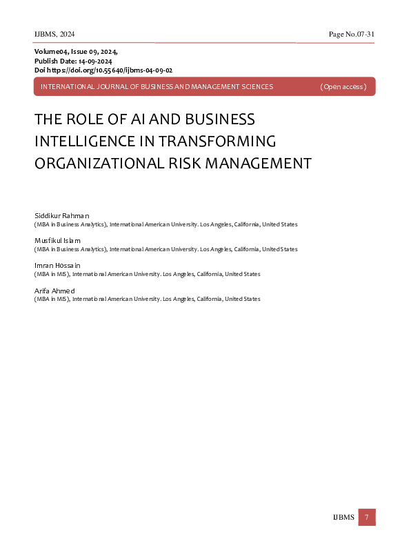 (PDF) THE ROLE OF AI AND BUSINESS INTELLIGENCE