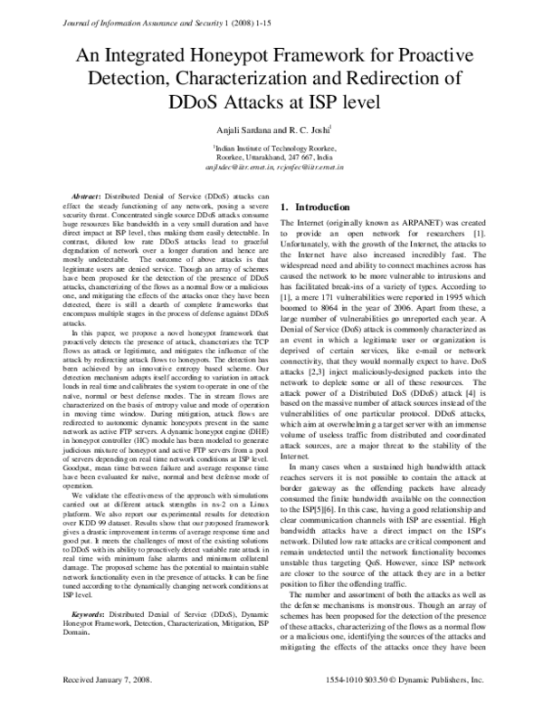 (PDF) An Integrated Honeypot Framework for Proactive Detection ...