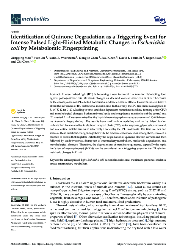 (PDF) Identification of Quinone Degradation as a Triggering Event for ...