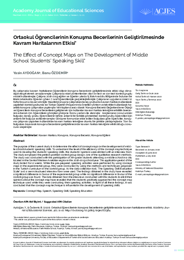 (PDF) The Effect of Concept Maps on The Development of Middle School ...