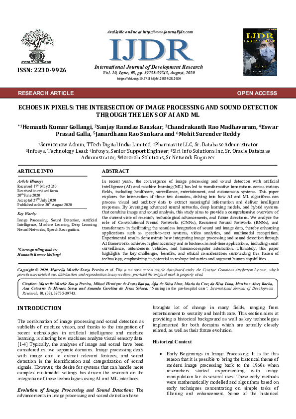 (PDF) ECHOES IN PIXELS THE INTERSECTION OF IMAGE PROCESSING AND SOUND ...