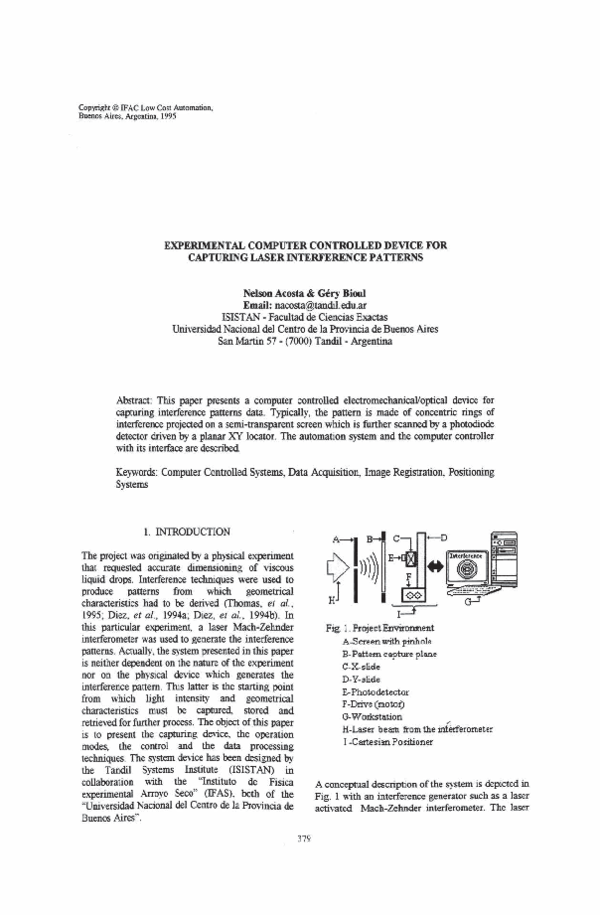 (PDF) Experimental Computer Controlled Device for Capturing Laser ...