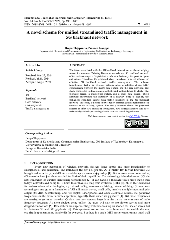 (PDF) A novel scheme for unified streamlined traffic management in 5G ...