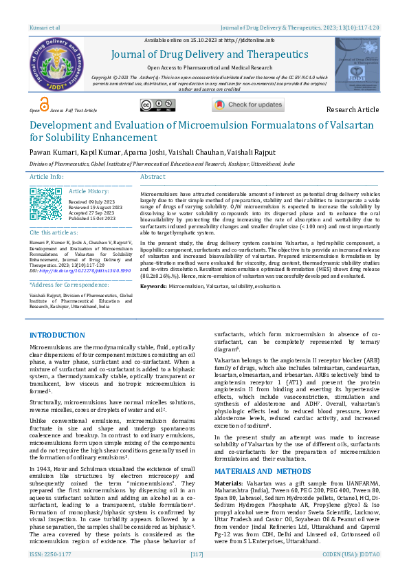 (PDF) Development and Evaluation of Microemulsion Formualatons of ...