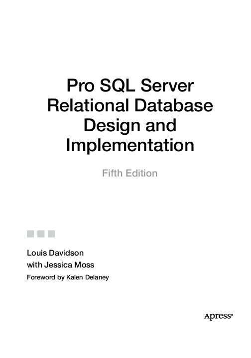 (PDF) Pro SQL Server Relational Database Design and Implementation