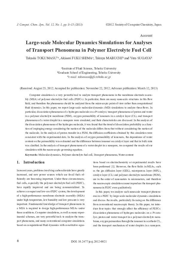 (PDF) Large-scale Molecular Dynamics Simulations for Analyses of ...