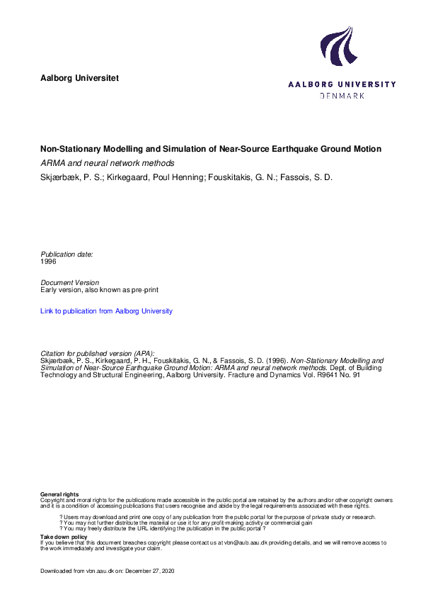 (PDF) Non-stationary modelling and simulation of near-source earthquake ...