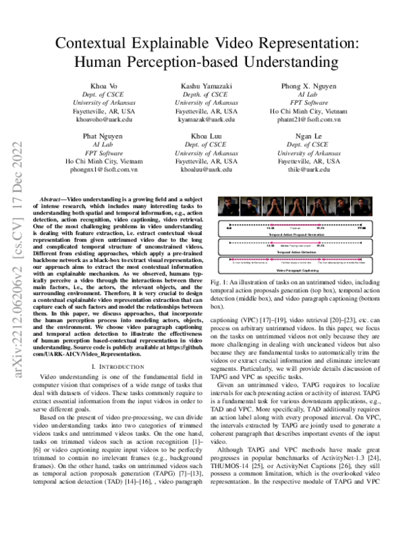 (PDF) Contextual Explainable Video Representation: Human Perception ...