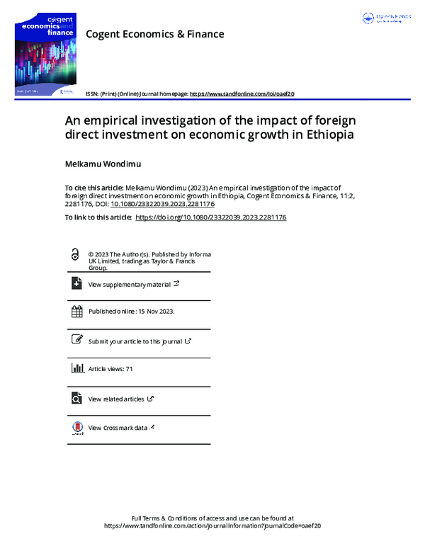 (PDF) An empirical investigation of the impact of foreign direct ...