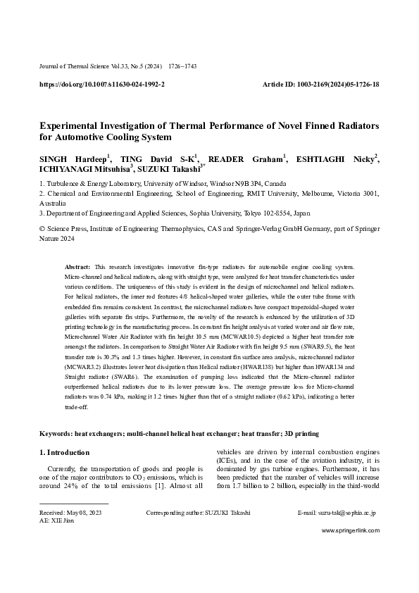 (PDF) Experimental Investigation of Thermal Performance of Novel Finned ...