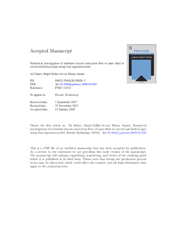 (PDF) Numerical Investigation of Turbulent Forced Convection in Ducts ...