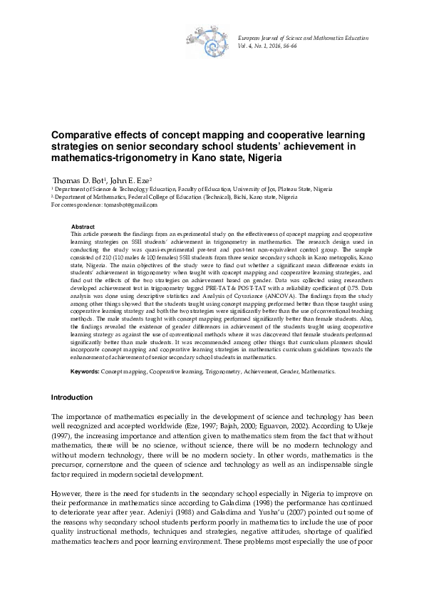 (PDF) Comparative effects of concept mapping and cooperative learning ...