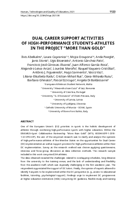 (PDF) Dual Career Support Activities of High-Performance Students ...