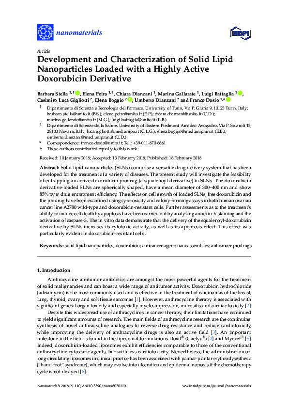 (PDF) Development and Characterization of Solid Lipid Nanoparticles ...