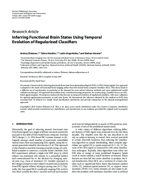(PDF) Inferring Functional Brain States Using Temporal Evolution of ...
