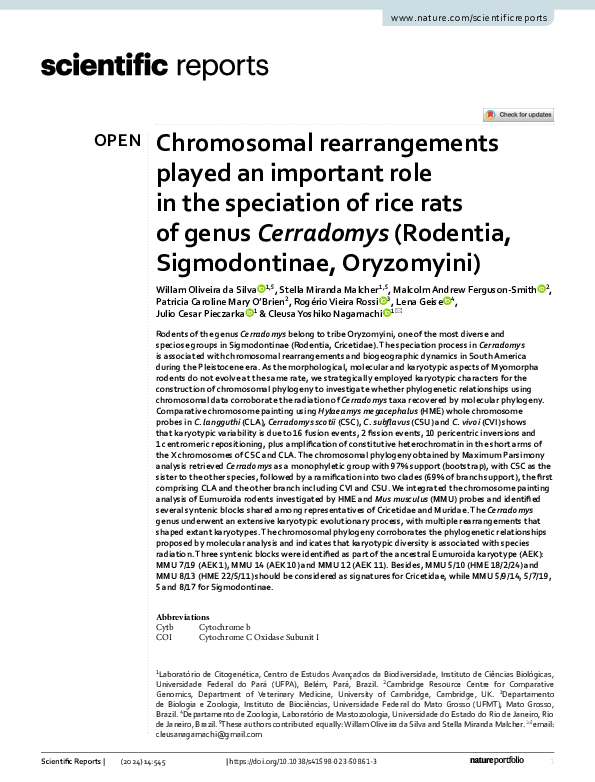 (PDF) Chromosomal rearrangements played an important role in the ...